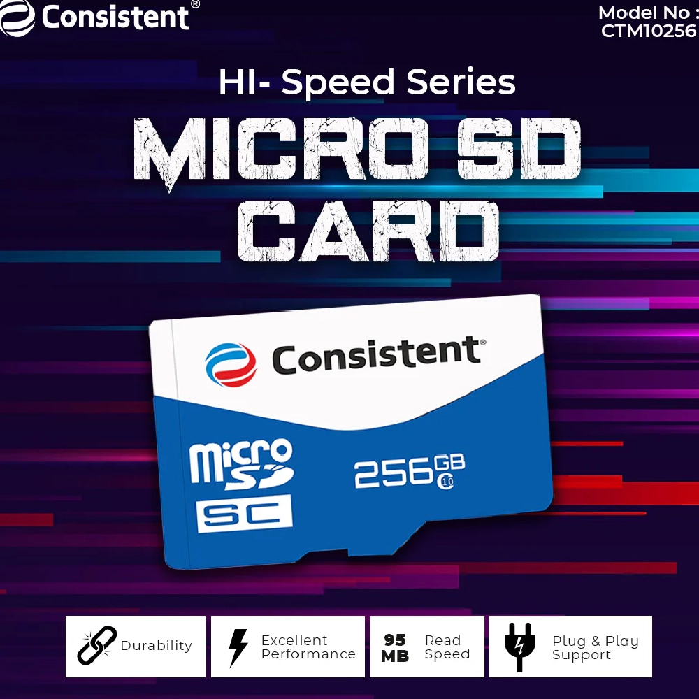 Consistent Micro SD Card 256GB (CTM10256) view 2